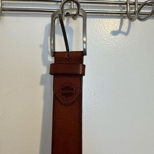 Men's Boconi Brown Leather Belt - 32